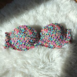 VS strapless 34B multicolor top